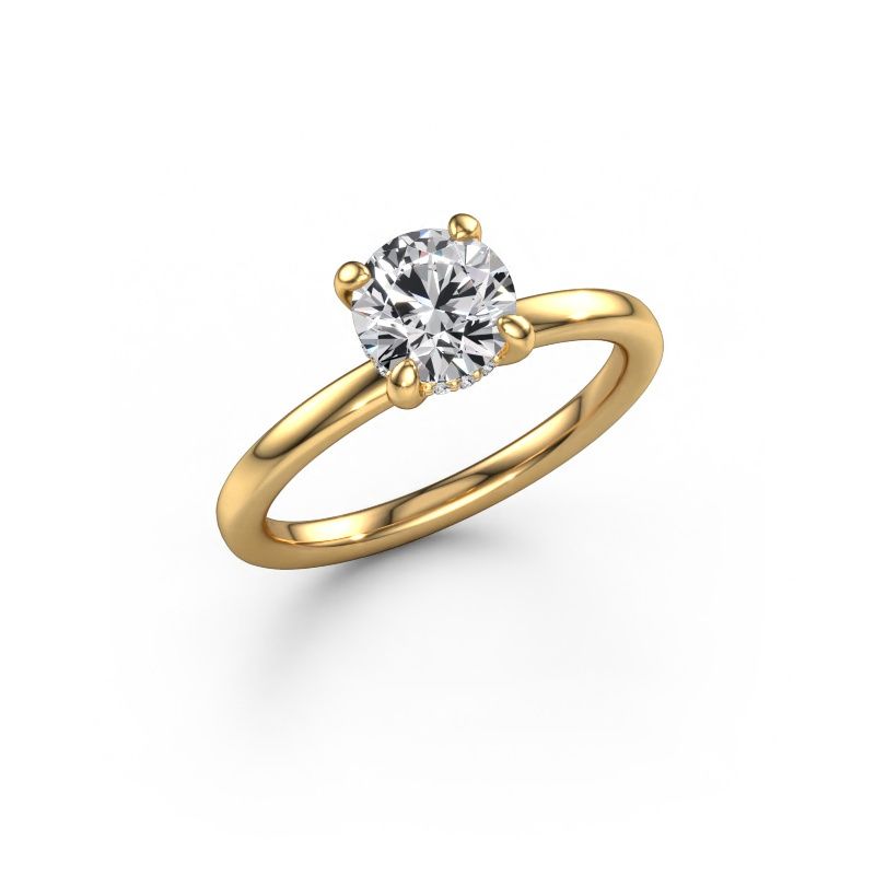 Engagement ring Simone RND 2 585 gold lab grown diamond 1.00 crt