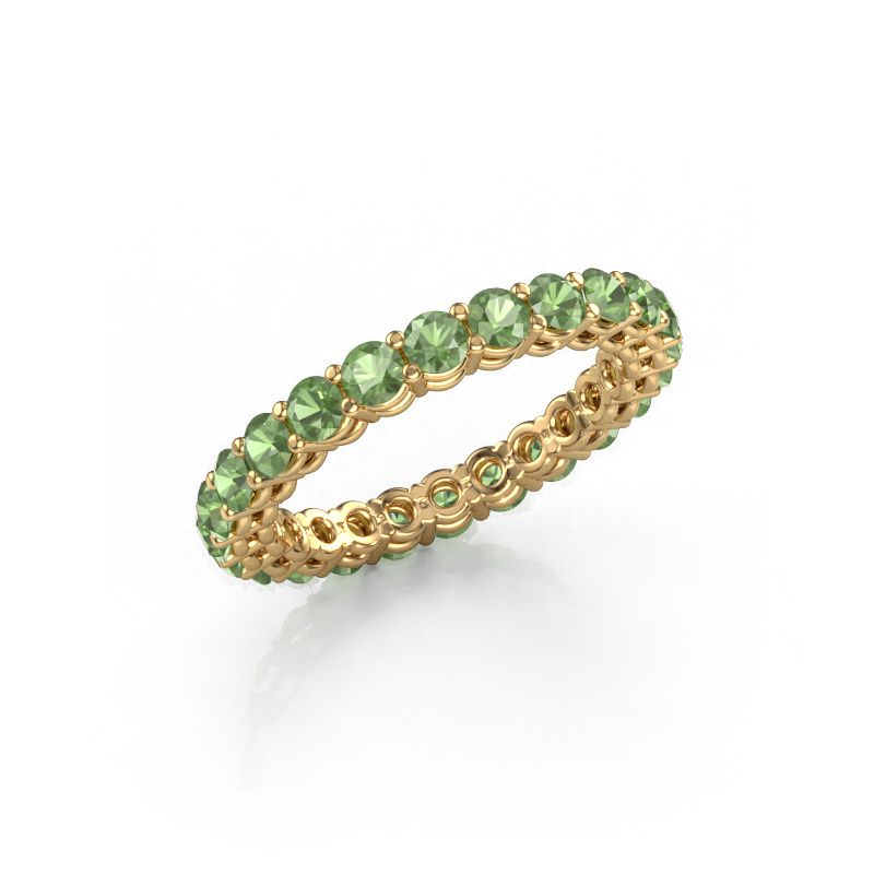Bague superposable Michelle full 2.7 585 or jaune vert tourmaline 2.7 mm
