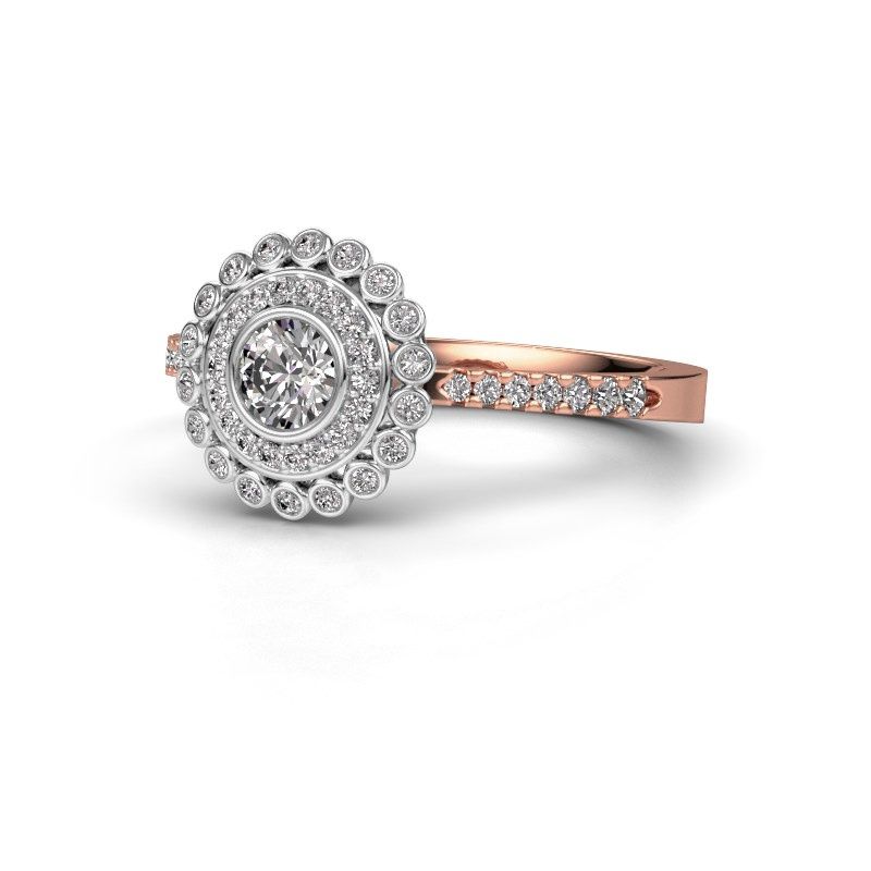 Image of Engagement ring Shanelle<br/>585 rose gold<br/>Diamond 0.646 crt