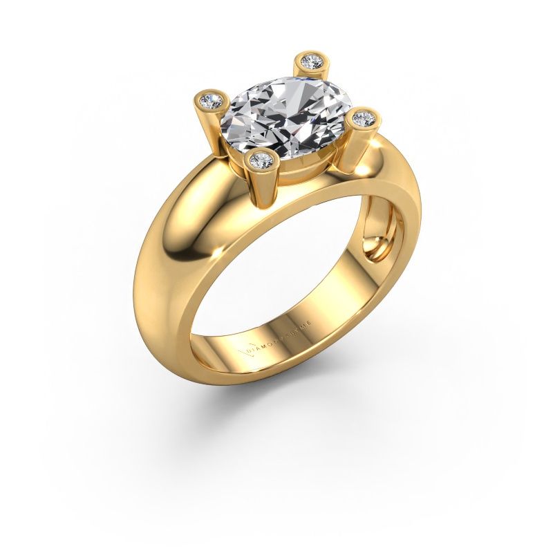Ring Tamara OVL 585 gult guld labbodlad diamant 1.80 crt