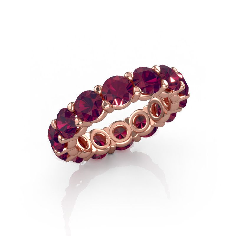 Ring Heddy rnd 4.7 585 rose gold rhodolite 4.7 mm