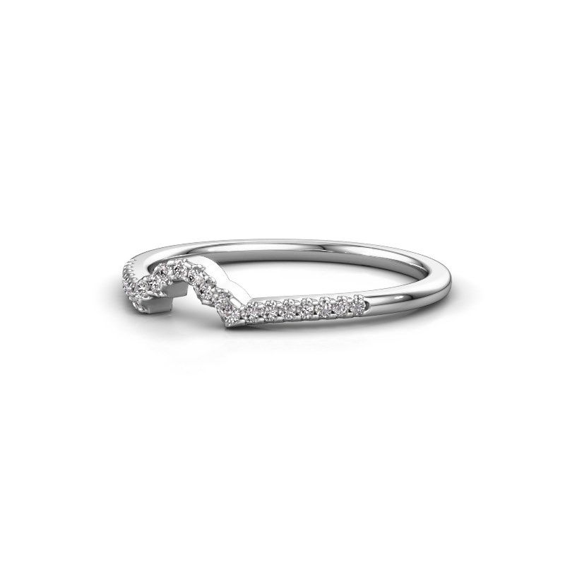 Afbeelding van Aanschuifring SRH0499C10H21<br/>585 witgoud<br/>Lab-grown diamant 0.115 crt