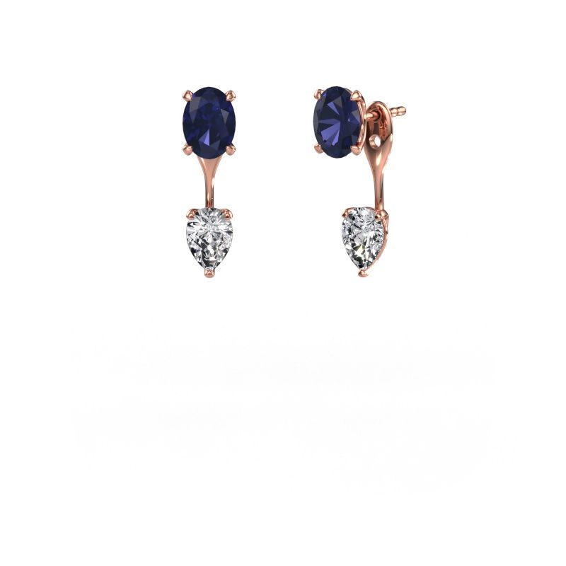 Ohrhänger Kate OVL-PER 585 Roségold Saphir 7x5 mm