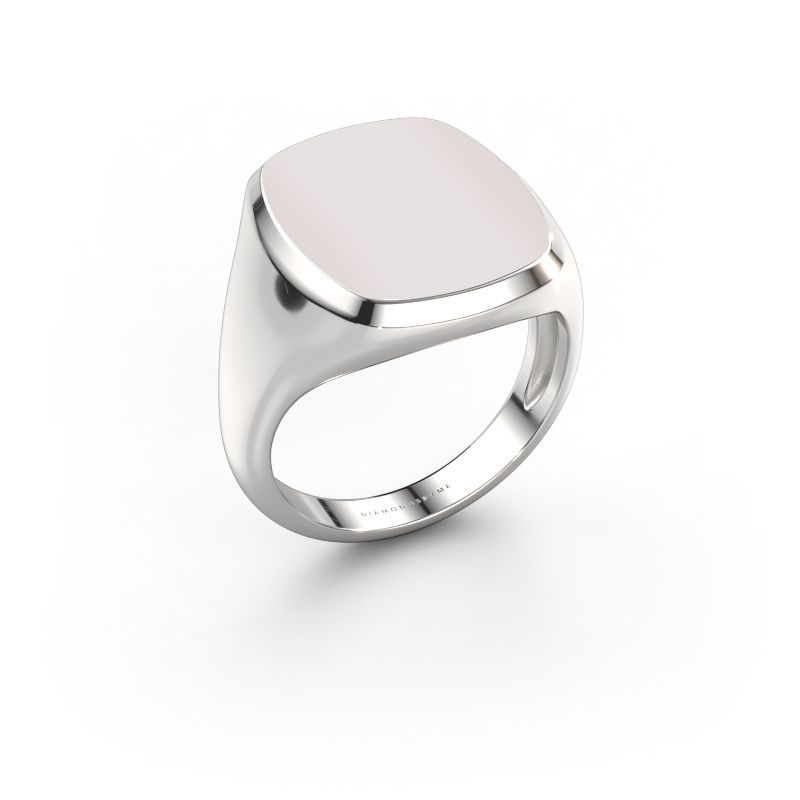 Chevalière Benjamin 4 Light 585 or blanc nicolo rouge 17x14 mm