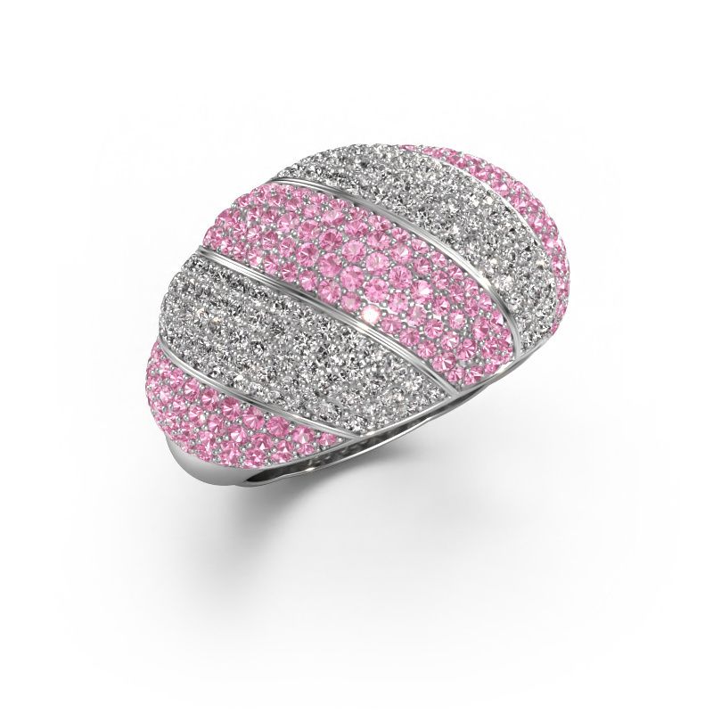 Ring Arleen 2 950 Platin Pink Saphir 1 mm