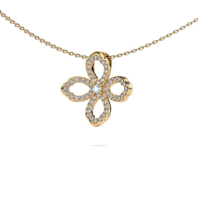 Kette Chelsea 585 Gold Aquamarin 2 mm