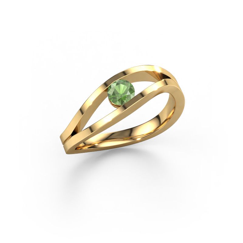 Ring Sigrid 1 585 Gold Turmalin grün 4 mm