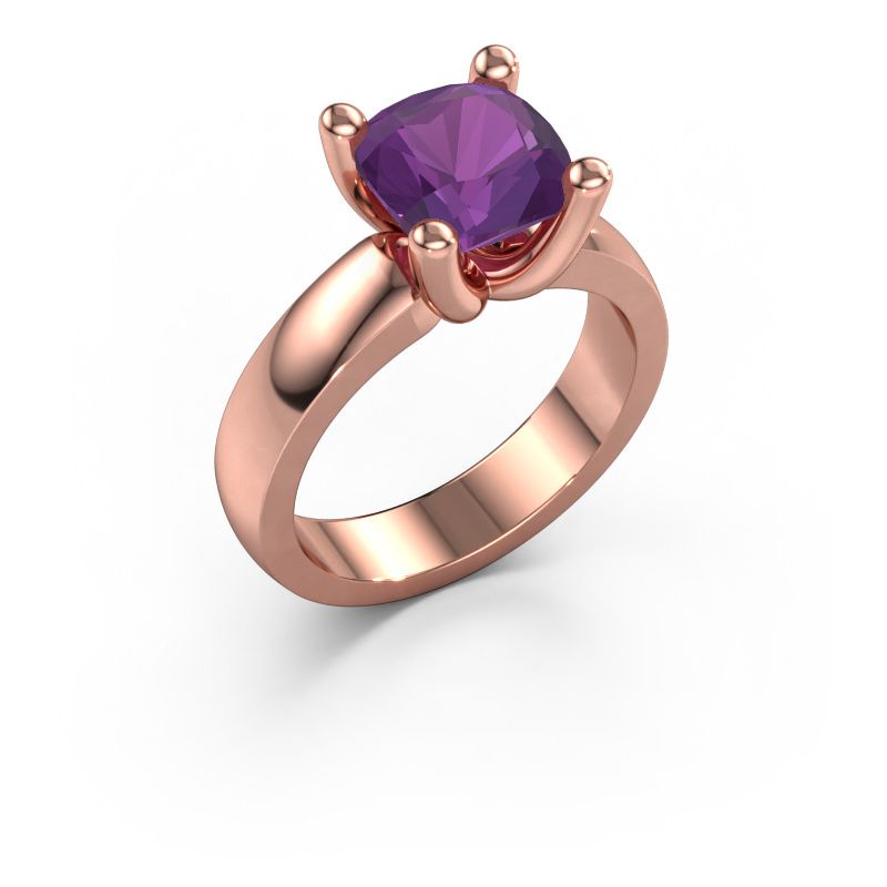 Bague Clelia CUS 585 or rose améthyste 8 mm