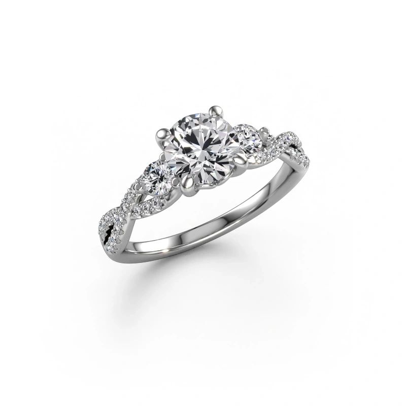 Engagement ring Marilou RND 950 platinum lab-grown diamond 1.360 crt