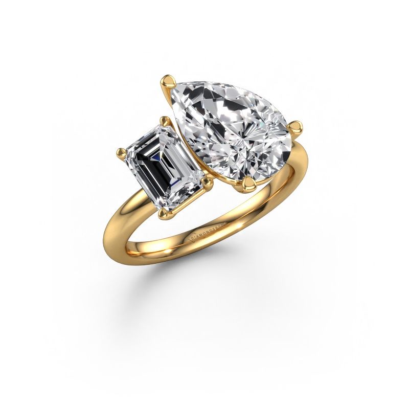 Engagement ring Toi et Moi PER-EME 585 gold diamond 4.15 crt