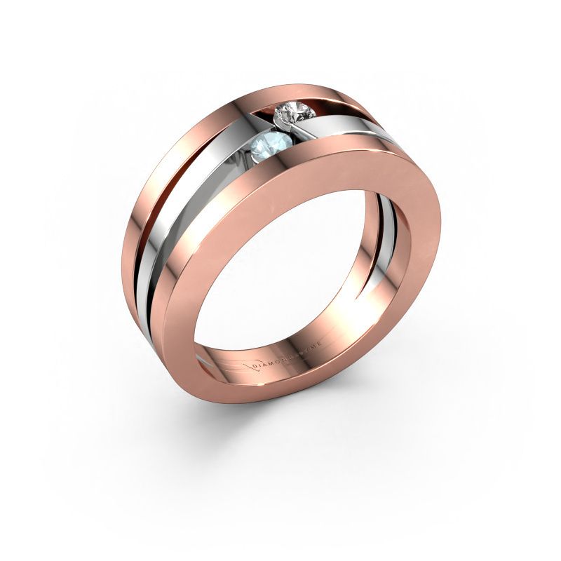 Ring Valerie 585 Roségold Aquamarin 2.7 mm