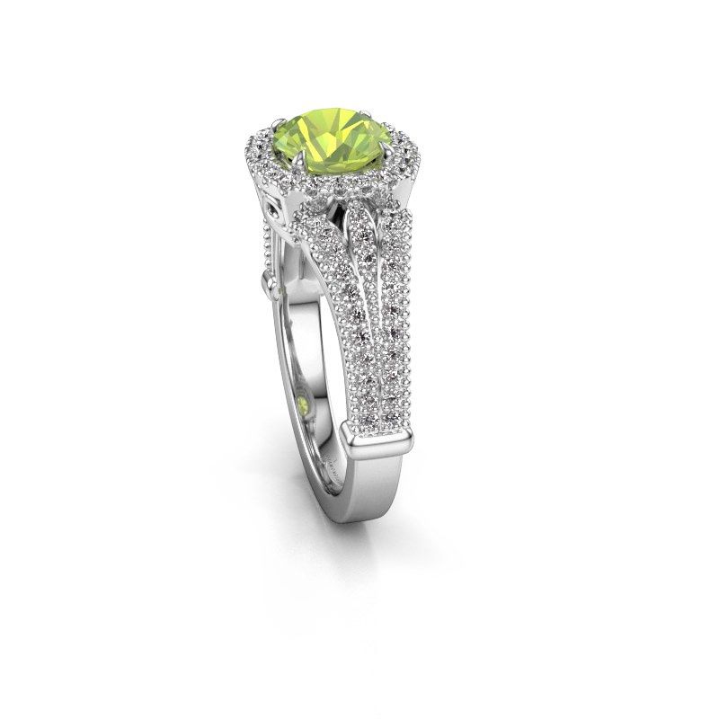 Image of Engagement ring Darla 950 platinum peridot 6.5 mm