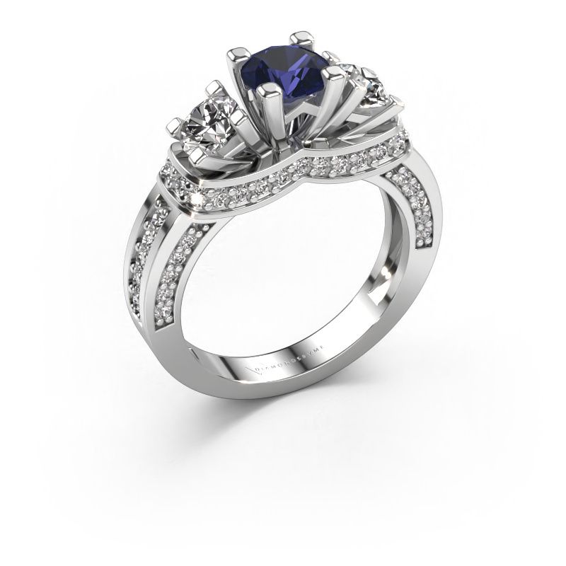 Engagement ring Phileine 585 white gold sapphire 5 mm