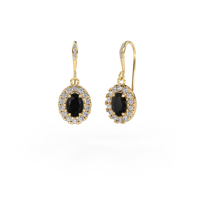 Pendants d'oreilles Jorinda 2 585 or jaune diamant noir 2.69 crt