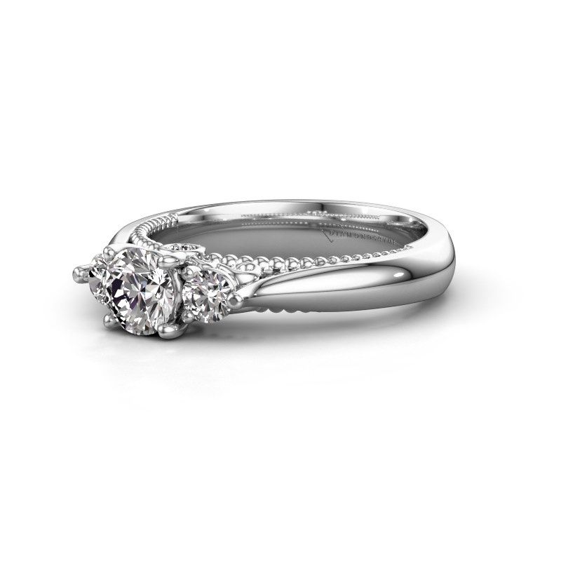 Afbeelding van Verlovingsring Tiffani<br/>585 witgoud<br/>Zirkonia 5 mm