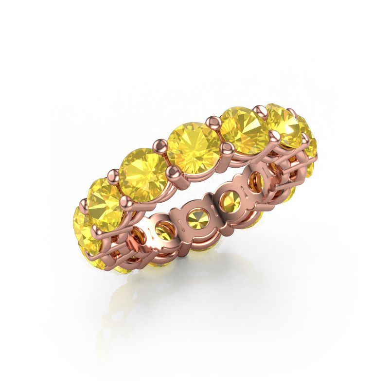 Stackable ring Michelle full 5.0 585 rose gold yellow sapphire 5 mm