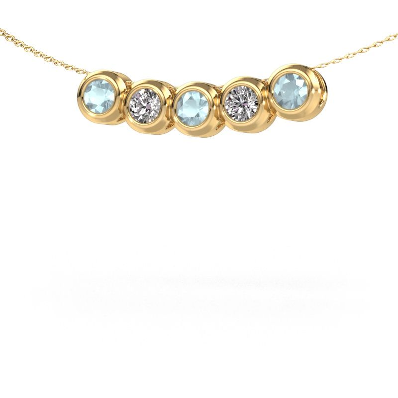 Collier Kim 5 585 or jaune aigue-marine 4 mm