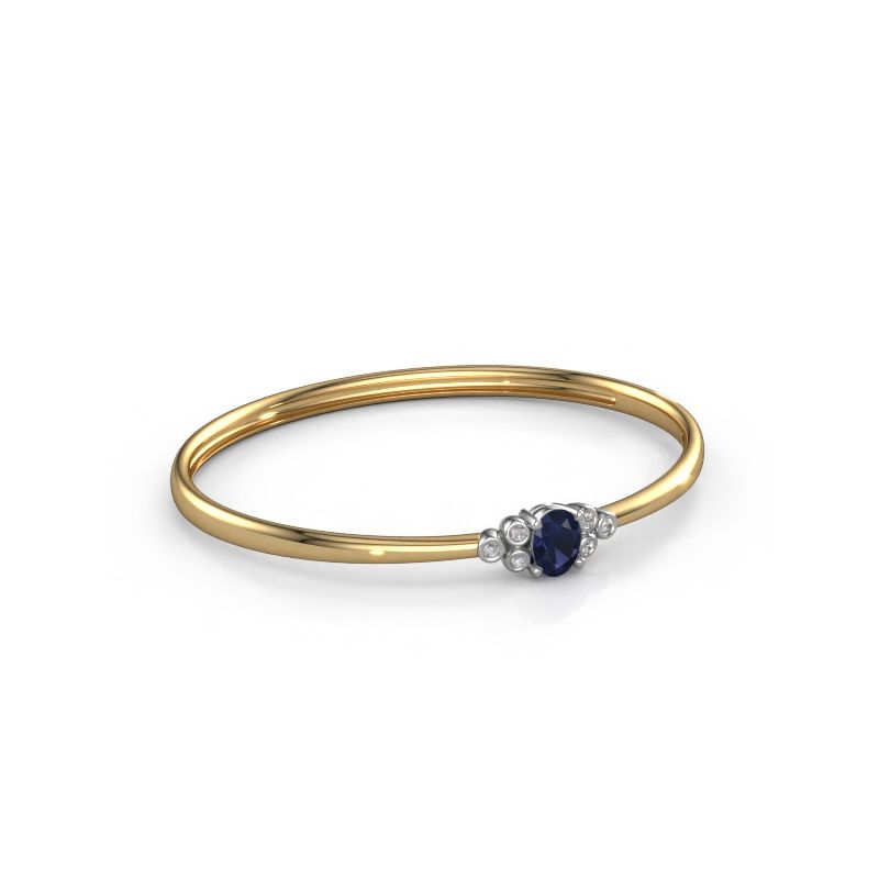 Bangle Lucy 585 gold sapphire 8x6 mm