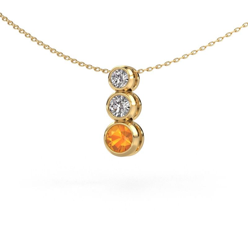 Pendant Linda 585 gold citrin 5 mm