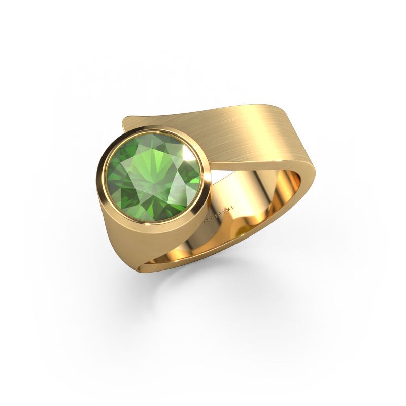 Ring Nakia 585 Gold Turmalin grün 8 mm
