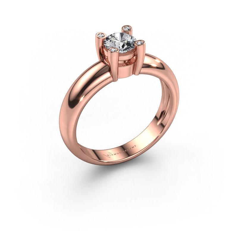 Ring Fleur 585 rose gold lab grown diamond 0.42 crt