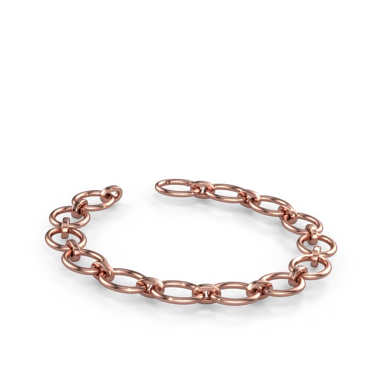 Bracelet Oval link 4 14mm 585 rose gold ±0.55 in