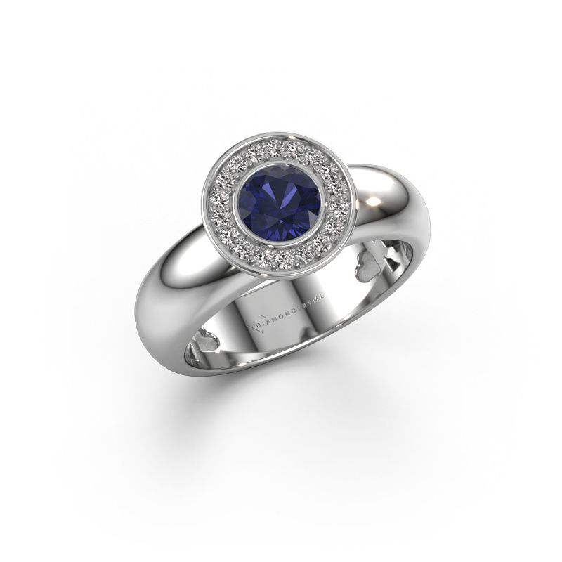 Bague Anna 585 or blanc saphir 5 mm