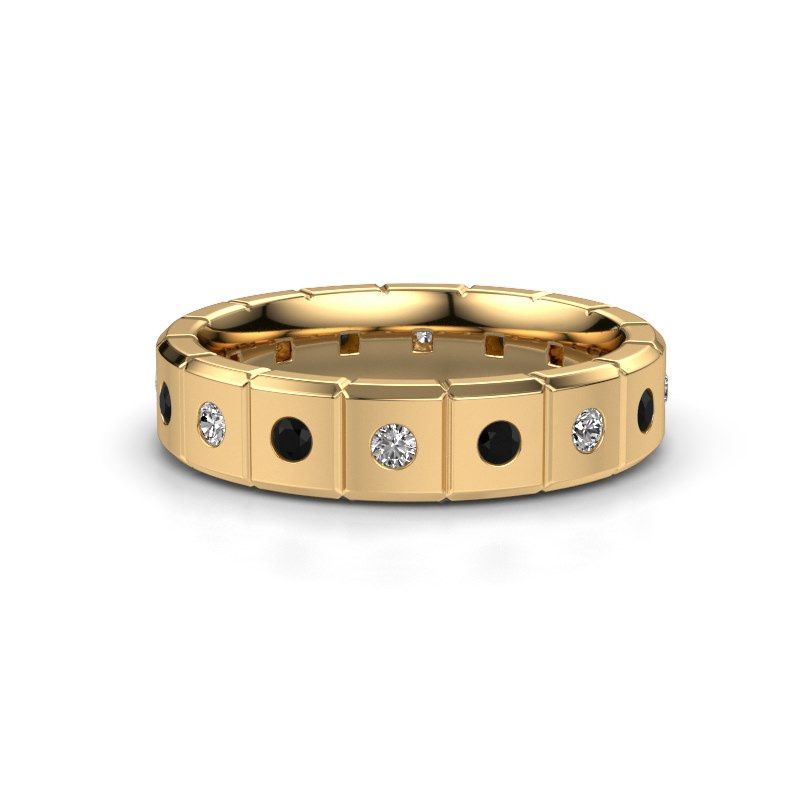 Image of Weddings ring WH2055L15DP<br/>585 gold ±5x2.4 mm<br/>Black diamond