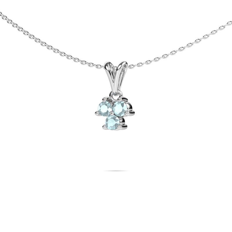 Pendant Shirlee 950 platinum aquamarine 3 mm
