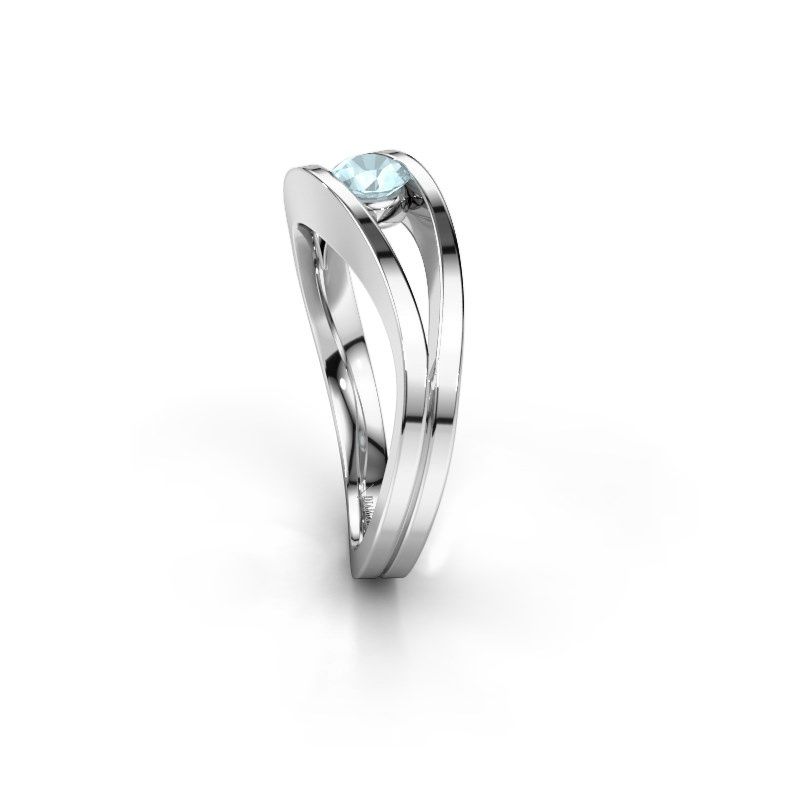 Image of Ring Sigrid 1<br/>950 platinum<br/>Aquamarine 4 mm