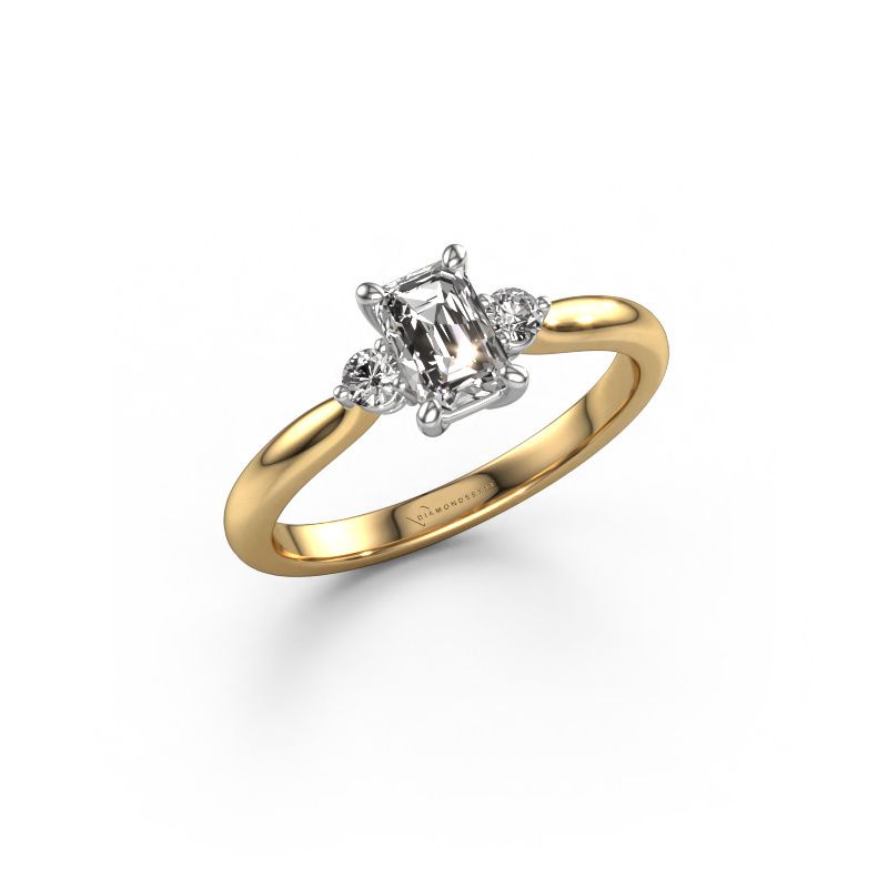 Engagement ring Lieselot EME 585 gold zirconia 6x4 mm
