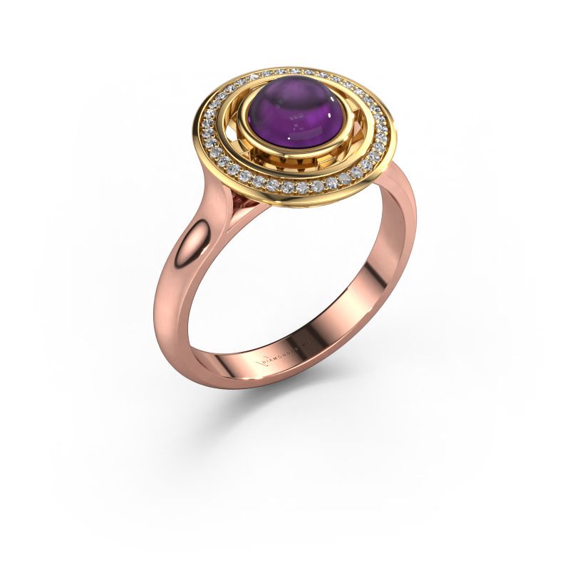 Ring Salima 585 Roségold Amethyst 6 mm