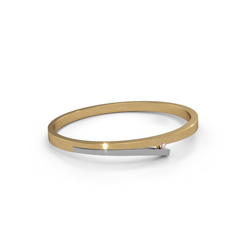 Bangle Rosario 585 gold morganite champagne 3 mm
