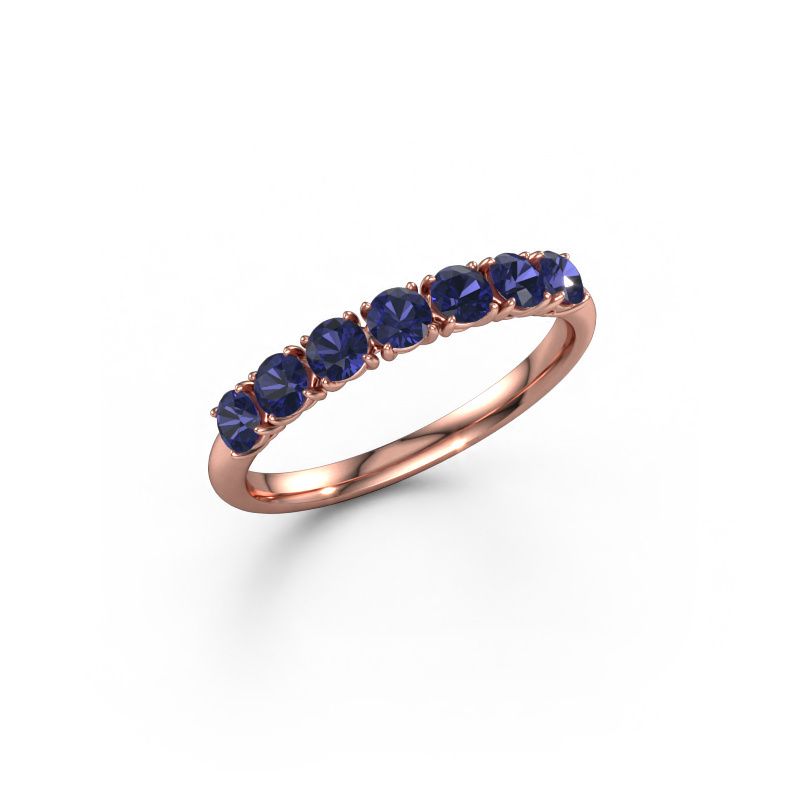 Ring Vivienne Half 585 rosé goud saffier 2.9 mm