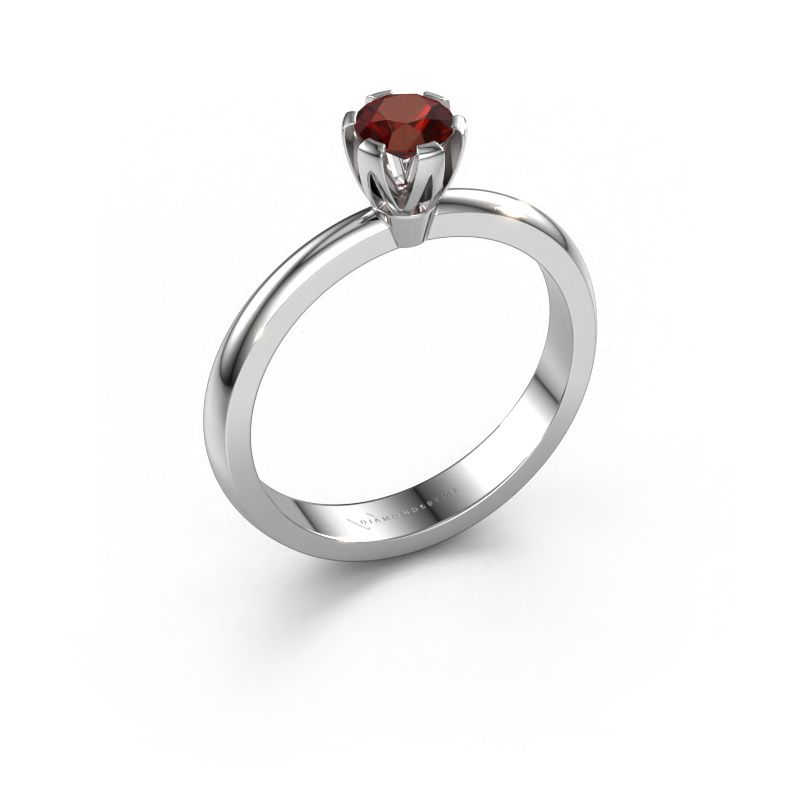 Verlobungsring Julia 950 Platin Granat 4 mm