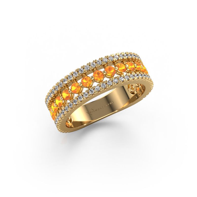 Ring Elizbeth 1 585 gold citrin 2 mm