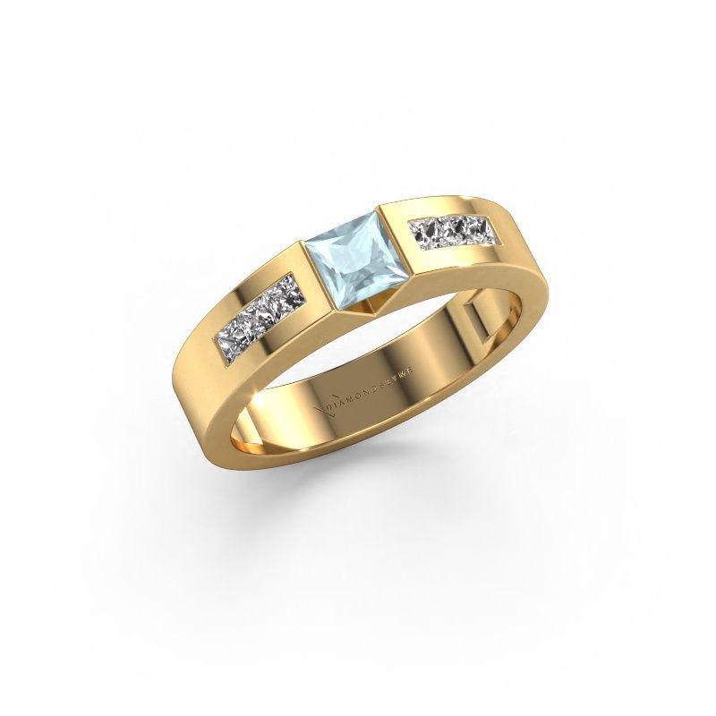 Engagement ring Arlena 2 585 gold aquamarine 4 mm