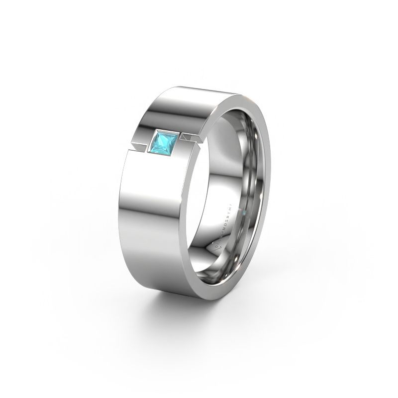 Alliance WH2042P 950 platine topaze bleue ±7x2.4 mm