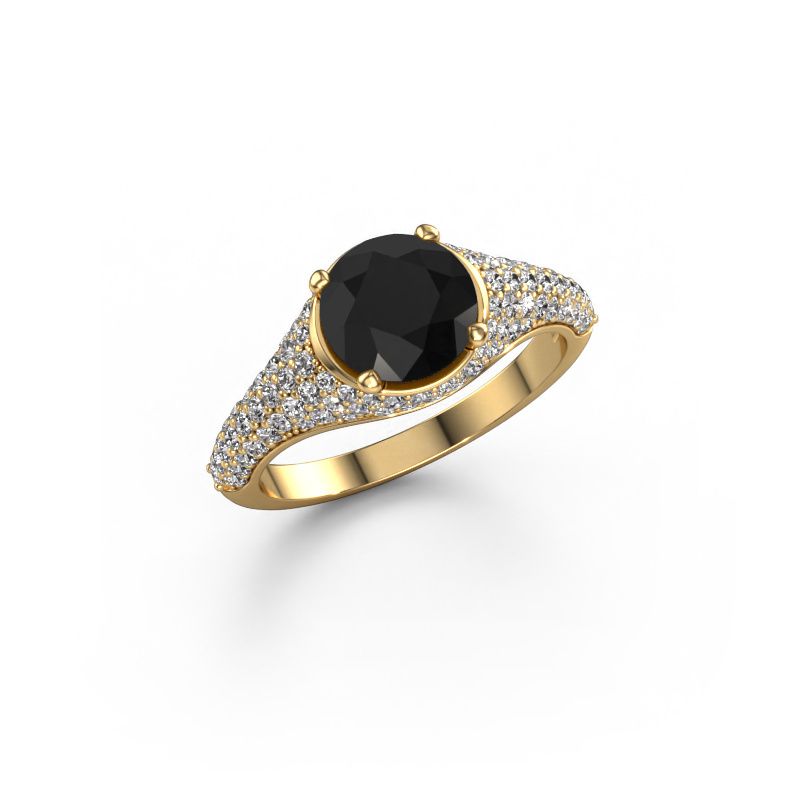 Verlovingsring Lovella 585 goud zwarte diamant 2.429 crt