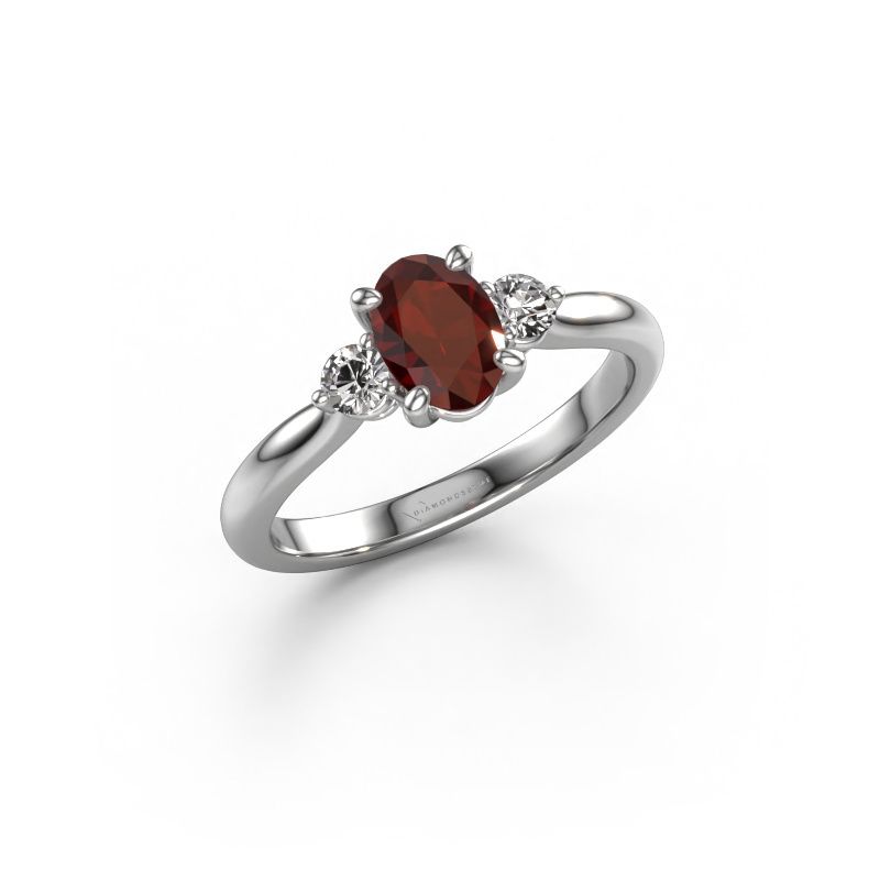 Verlobungsring Lieselot OVL 950 Platin Granat 7x5 mm