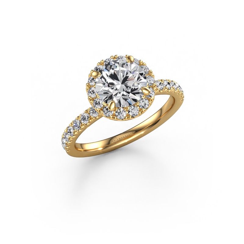 Engagement ring Miranda RND 585 gold lab grown diamond 2.18 crt
