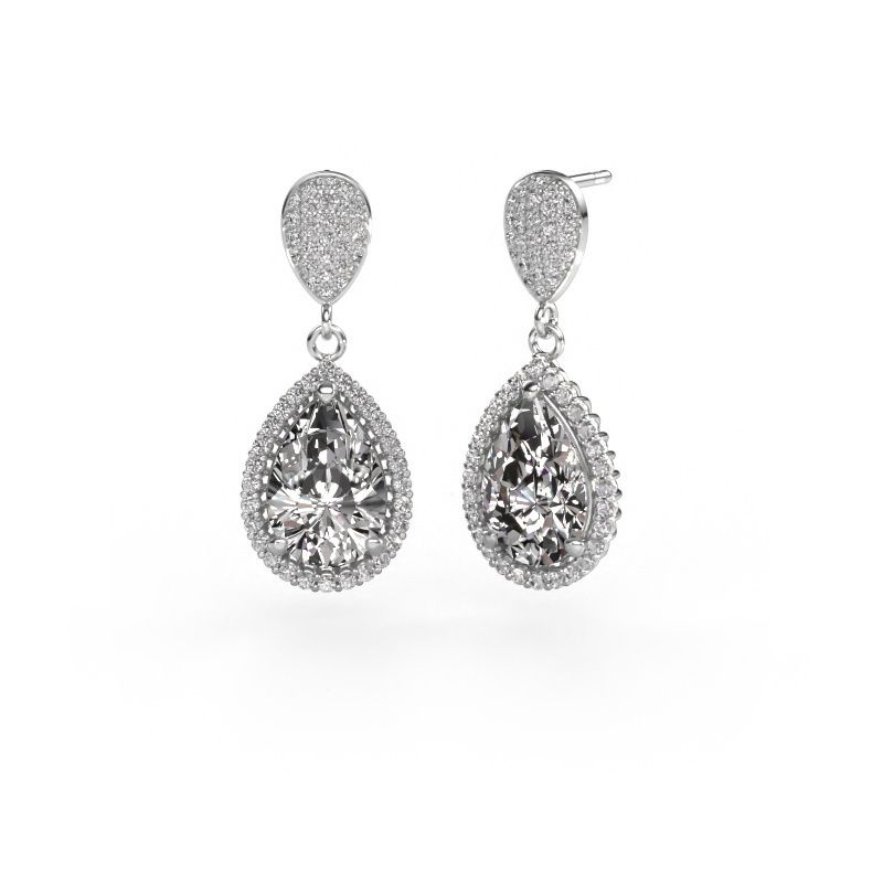 Drop earrings Tilly per 2 585 white gold lab-grown diamond 6.690 crt