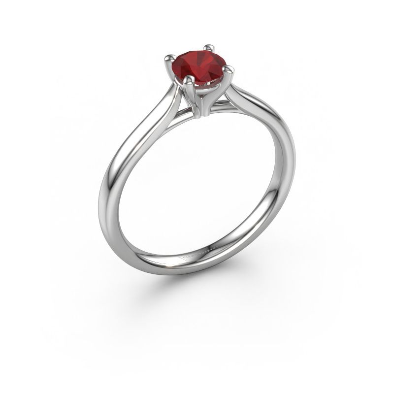 Engagement ring Mignon RND 1 585 white gold ruby 5 mm