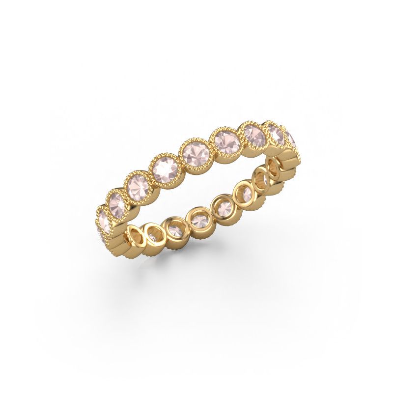 Ring Mariam 0.05 585 gold morganite champagne 2.4 mm