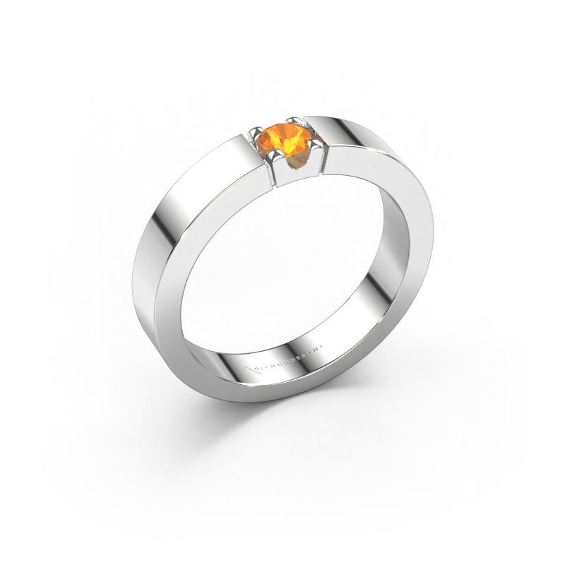 Bague Dana 1 950 platine citrine 3.7 mm