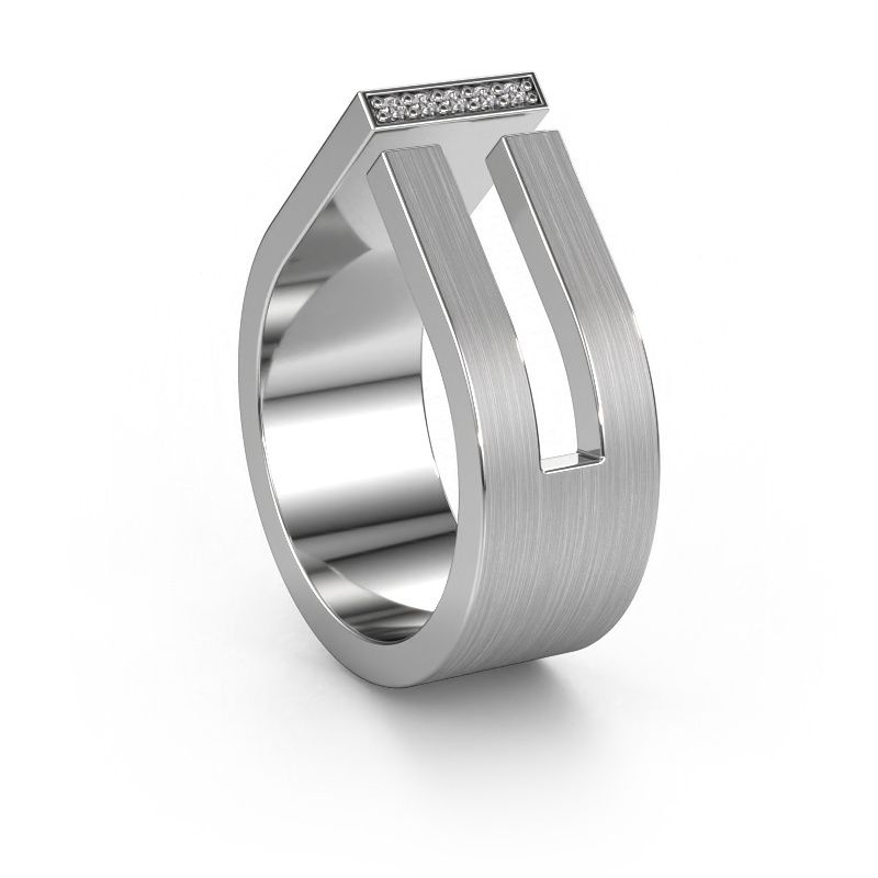 Wedding ring WH2090M19C 585 white gold ±10x2.2 mm