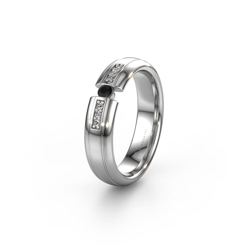 Trauring WH2128L26C 950 Platin Schwarz Diamant ±5x2 mm