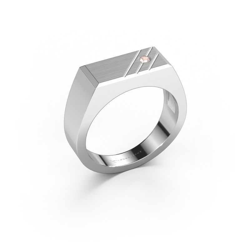 Men's ring Dree 5 950 platinum morganite champagne 2.4 mm