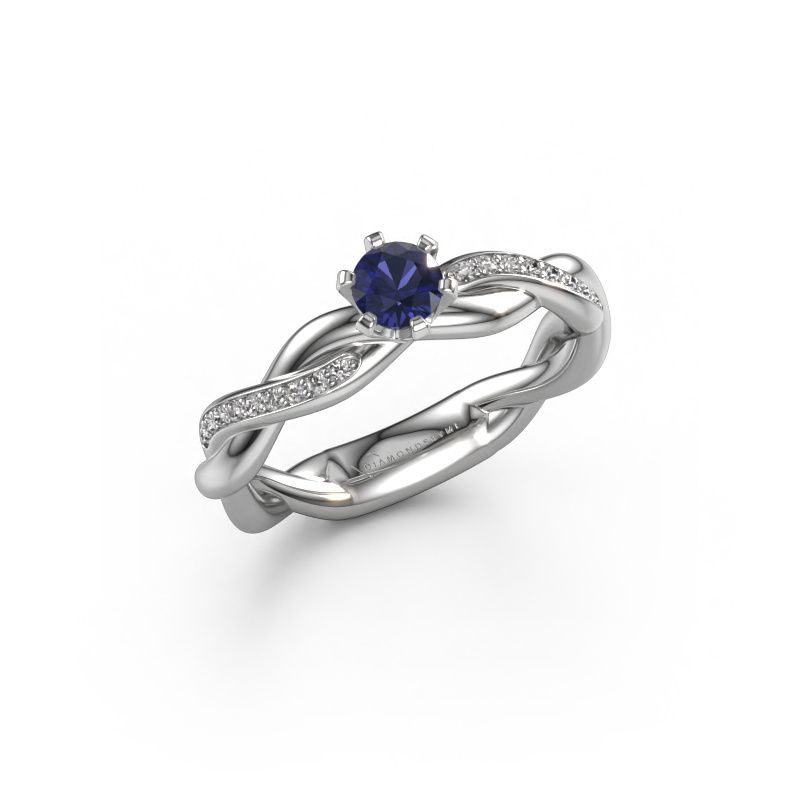Bague de fiançailles Page 950 platine saphir 5.4 mm