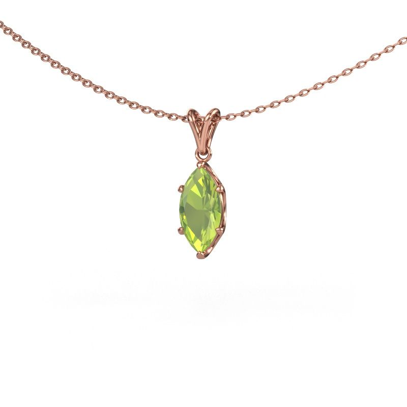 Pendant Sam MRQ 585 rose gold peridot 10x5 mm